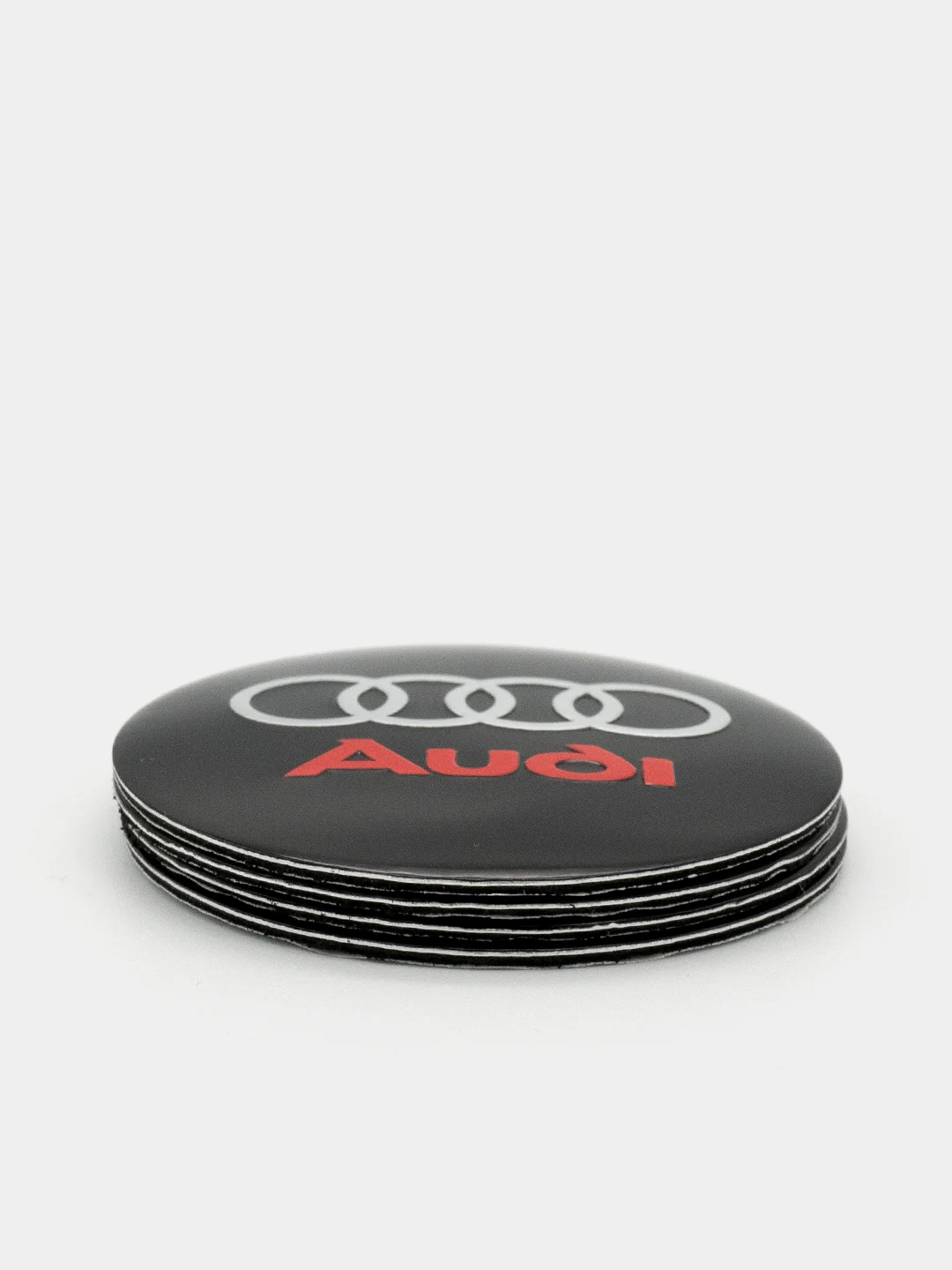 Наклейки на диски, колпаки Audi сферические, изогнутые, 56 мм, 4 штуки