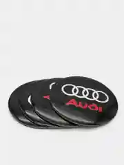 Наклейки на диски, колпаки Audi сферические, изогнутые, 56 мм, 4 штуки