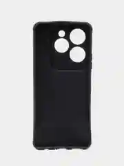 Черный чехол для Infinix Hot 40 / Hot 40 Pro, Инфиникс Хот 40 Про, силиконовый, под кожу