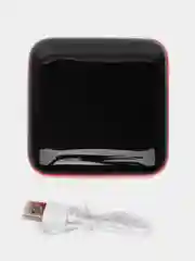 Алый внешний аккумулятор Power Bank 4500 mAh, Powerbank повербанк, с проводами