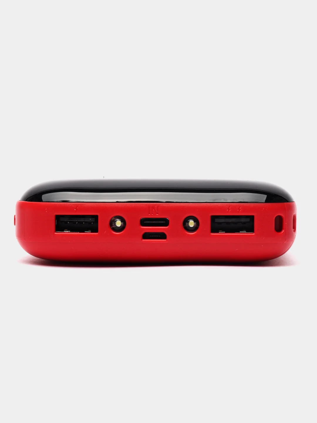 Алый внешний аккумулятор Power Bank 4500 mAh, Powerbank повербанк, с проводами