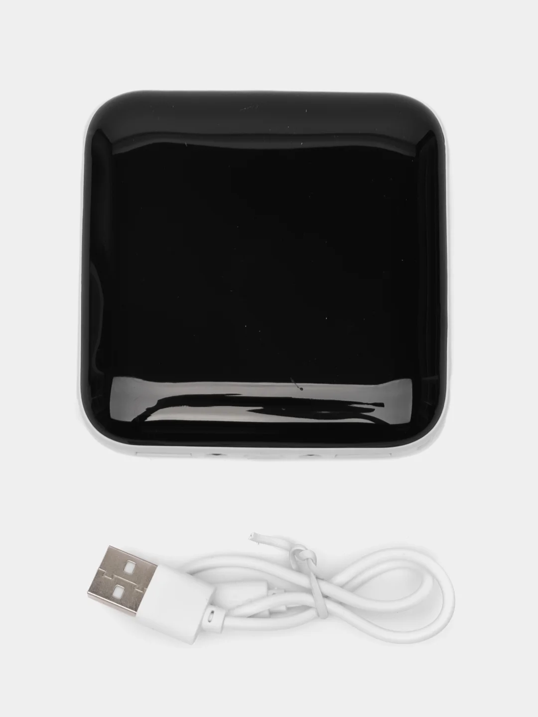 Белый внешний аккумулятор Power Bank 4500 mAh, Powerbank повербанк, с проводами