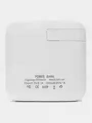 Белый внешний аккумулятор Power Bank 4500 mAh, Powerbank повербанк, с проводами