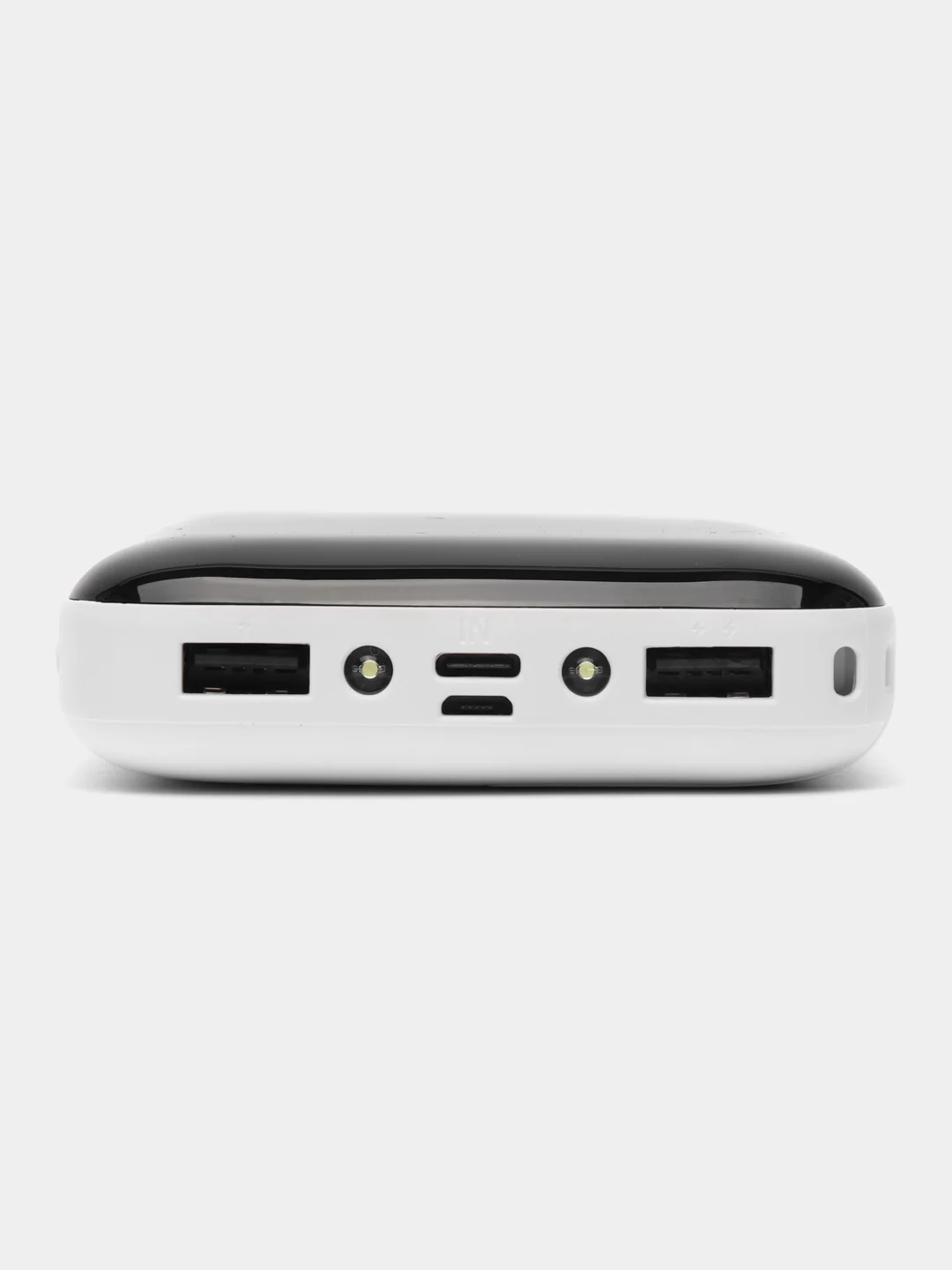 Белый внешний аккумулятор Power Bank 4500 mAh, Powerbank повербанк, с проводами