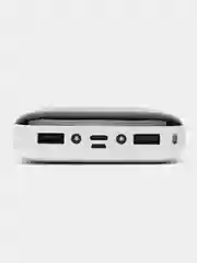 Белый внешний аккумулятор Power Bank 4500 mAh, Powerbank повербанк, с проводами