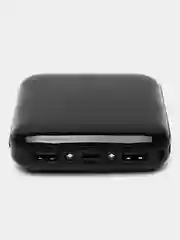 Черный внешний аккумулятор Power Bank 4500 mAh, Powerbank повербанк, с проводами