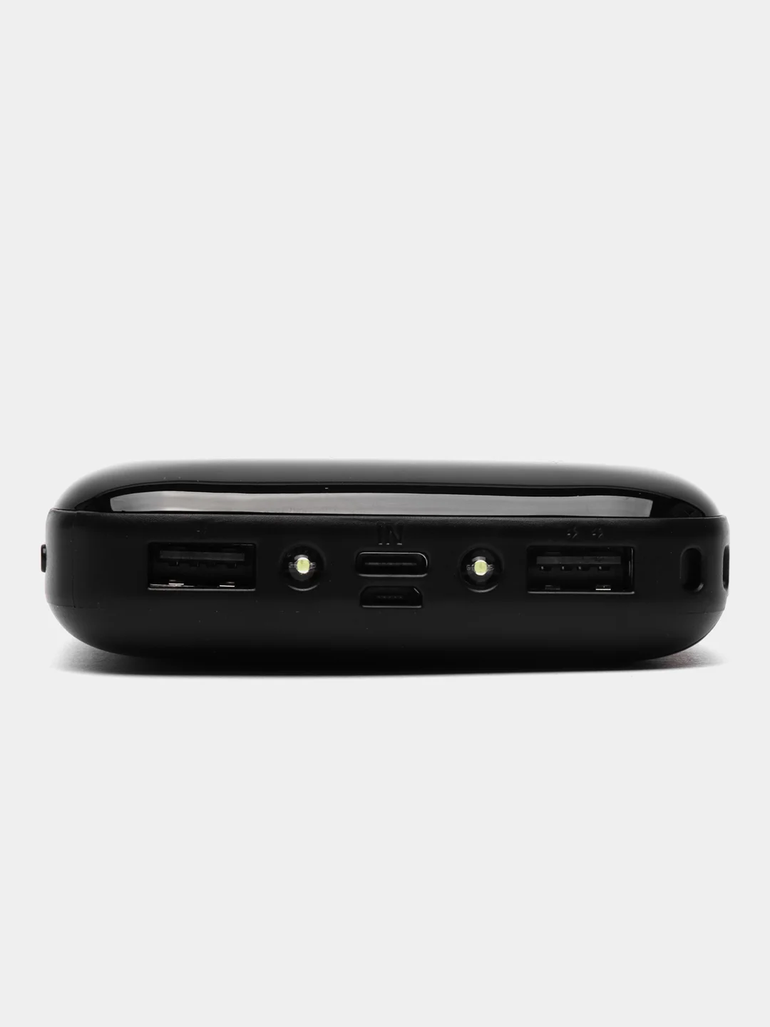 Черный внешний аккумулятор Power Bank 4500 mAh, Powerbank повербанк, с проводами