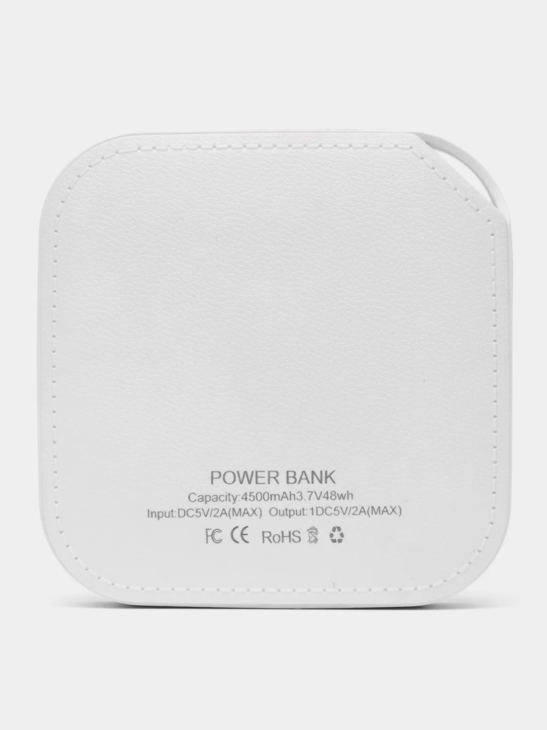 Белый внешний аккумулятор Power Bank 4500 mAh, повербанк компактный