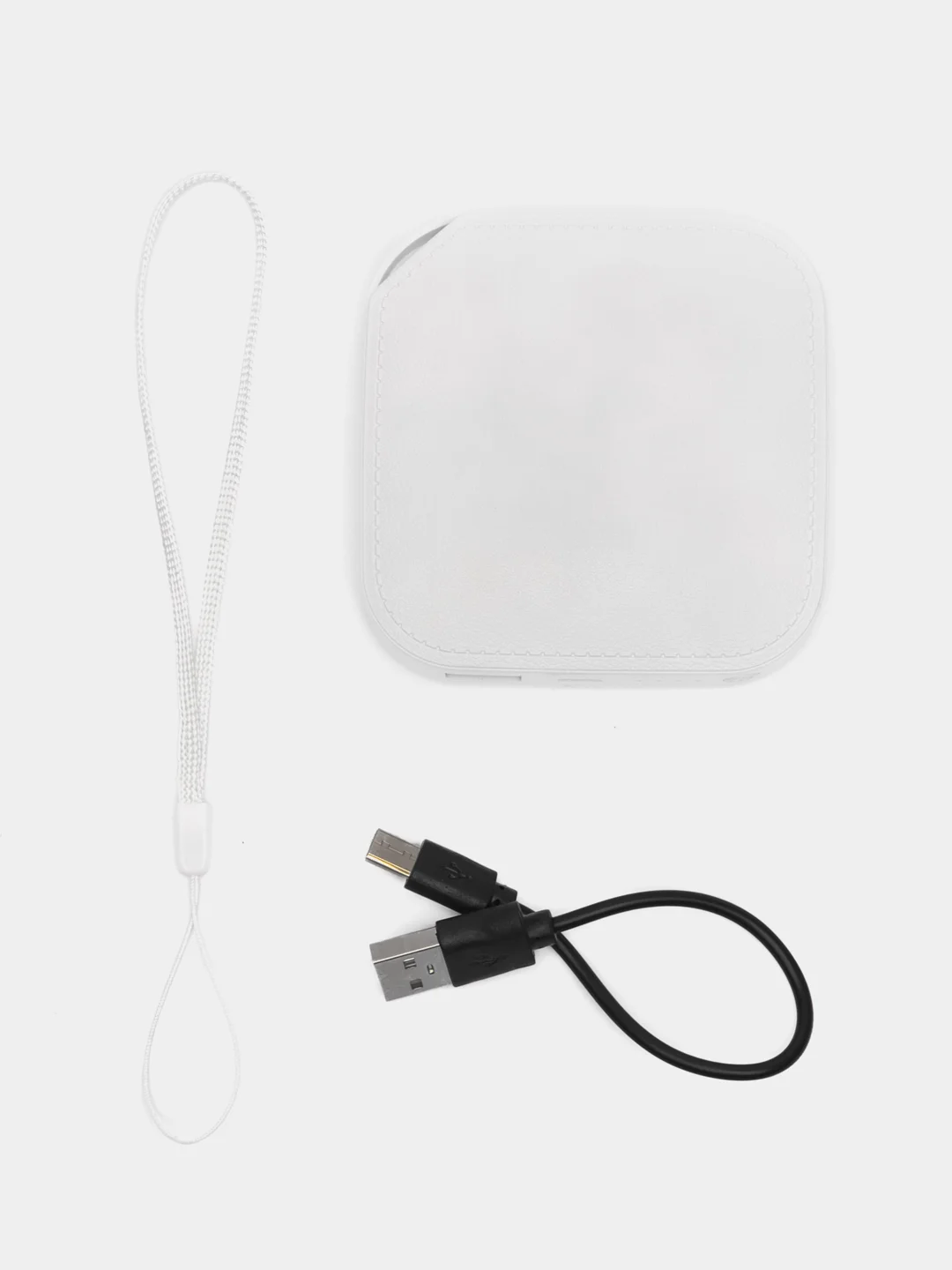 Белый внешний аккумулятор Power Bank 4500 mAh, повербанк компактный