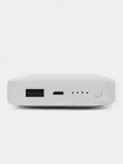 Белый внешний аккумулятор Power Bank 4500 mAh, повербанк компактный