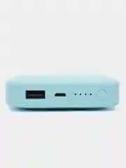 Бирюзовый внешний аккумулятор Power Bank 4500 mAh, повербанк компактный
