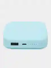 Бирюзовый внешний аккумулятор Power Bank 4500 mAh, повербанк компактный