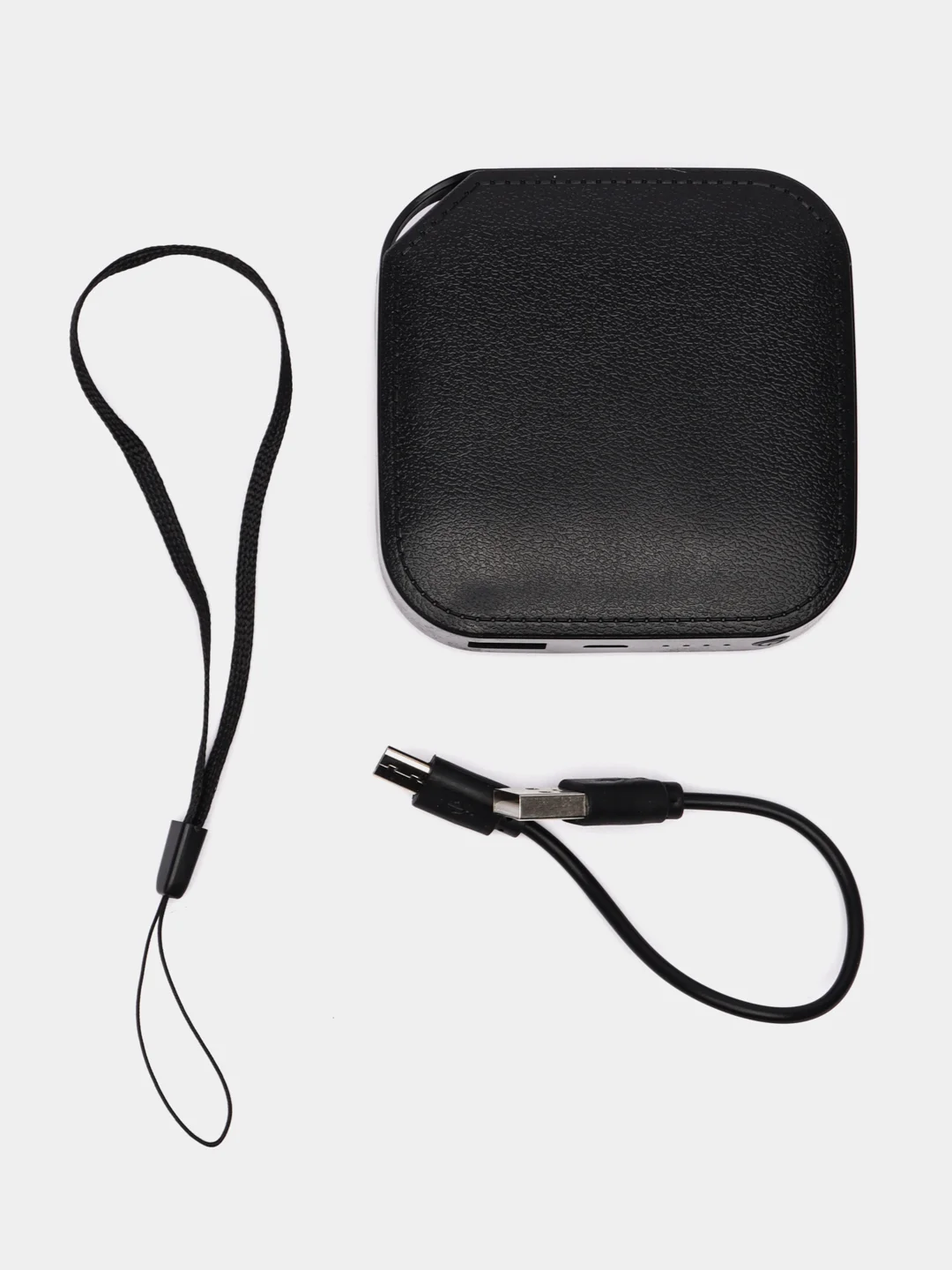Черный внешний аккумулятор Power Bank 4500 mAh, повербанк компактный