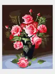 Алый картины по номерам, набор для рисования на холсте 40*50 Цветы