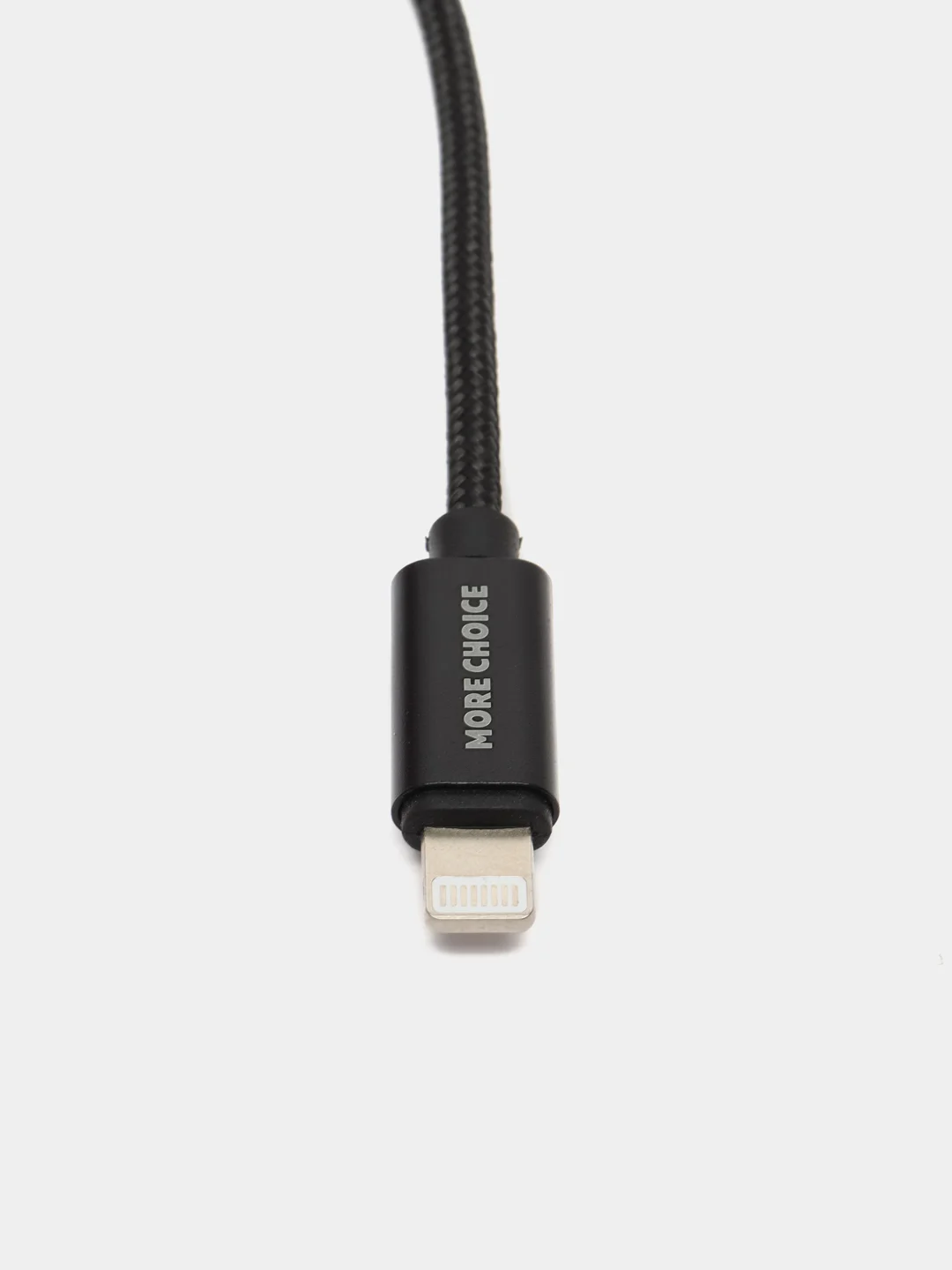 Черный аудиокабель AUX 3.5mm - Lightning, Аудиокабель для айфона из нейлона More Choice UK24i