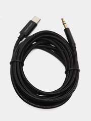 Аудиокабель 3.5 мм AUX - Type-C, аудио переходник More Choice UK24a