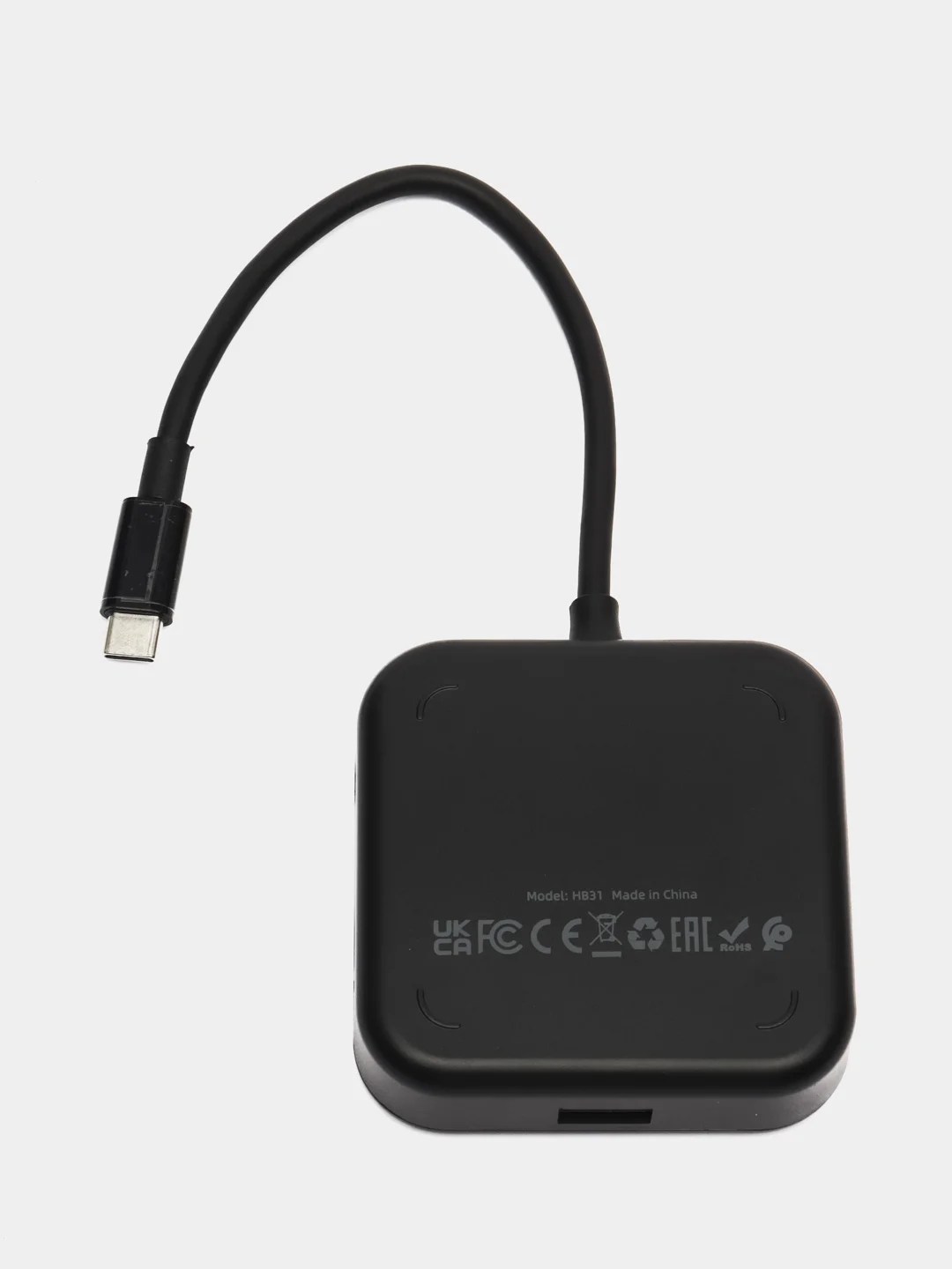 Черный переходник 4 в 1 Type-C 20см на 4 порта USB 3.0, Хаб Hoco HB31, ШИРОКАЯ СОВМЕСТИМОСТЬ