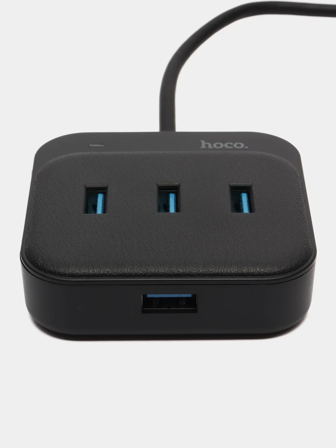 Черный переходник 4 в 1 Type-C 20см на 4 порта USB 3.0, Хаб Hoco HB31, ШИРОКАЯ СОВМЕСТИМОСТЬ