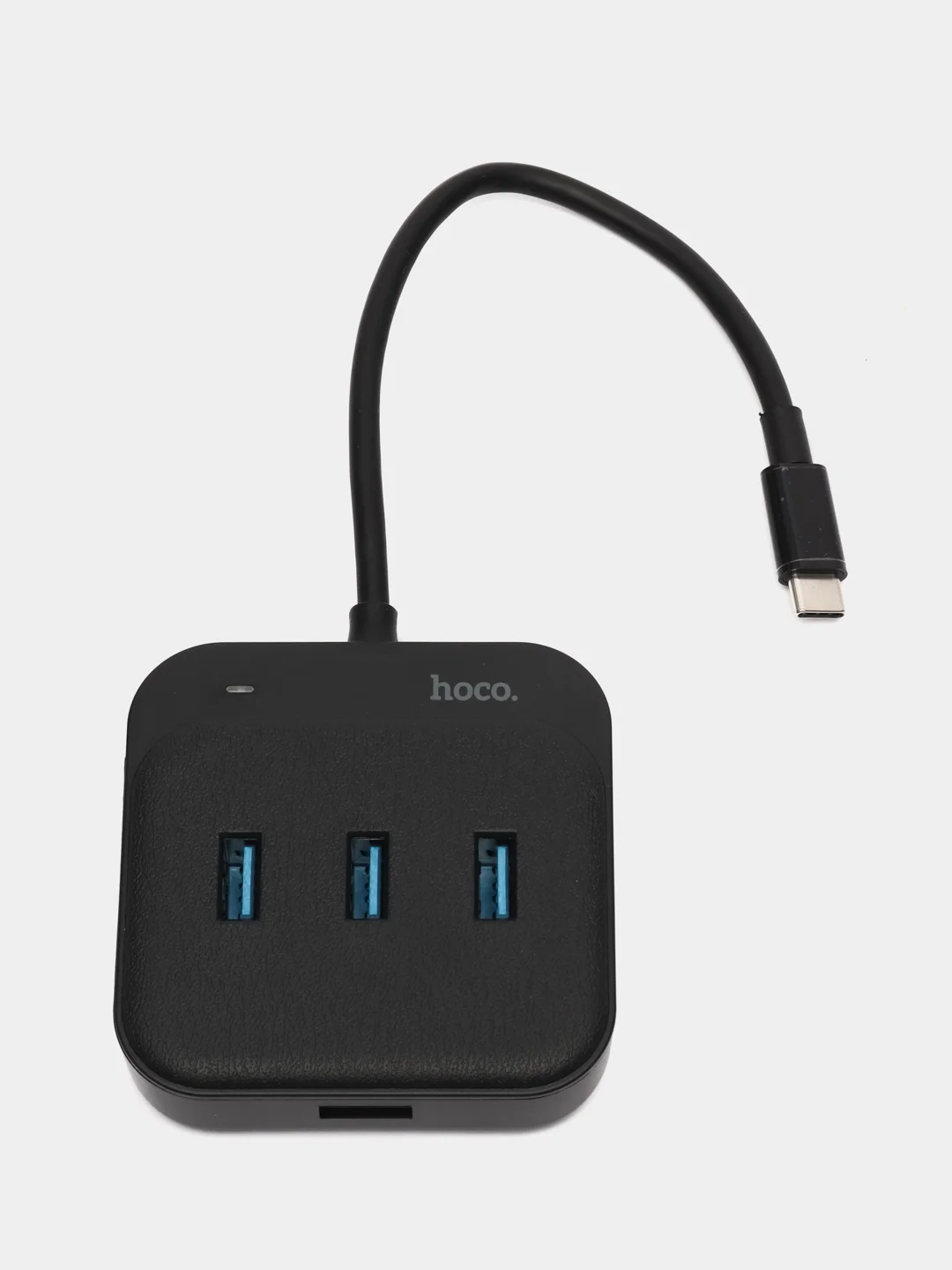 Черный переходник 4 в 1 Type-C 20см на 4 порта USB 3.0, Хаб Hoco HB31, ШИРОКАЯ СОВМЕСТИМОСТЬ