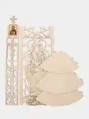 Иконостас с иконой Иисуса Христа на дереве, полка для икон, киот, иконница, божница