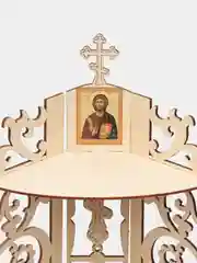Иконостас с иконой Иисуса Христа на дереве, полка для икон, киот, иконница, божница
