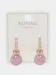 Розовый серьги Xuping гипоаллергенный медицинский сплав