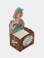 Игольница сувенирная "Лучшей мастерице!" (7,5*5,5*13,5см) МДФ, УФ печать. ТМ Канышевы