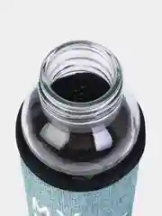 Бирюзовый бутылка для воды стеклянная, в чехле My bottle, 300 мл