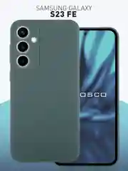 Молочный чехол для Samsung Galaxy S23 FE силиконовый ROSCO матовый / прозрачный с защитой камер