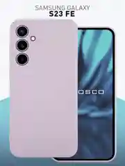 Молочный чехол для Samsung Galaxy S23 FE силиконовый ROSCO матовый / прозрачный с защитой камер
