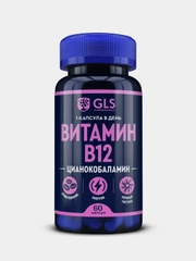 БАД к пище GLS Pharmaceuticals "Витамин B12", 60 капсул