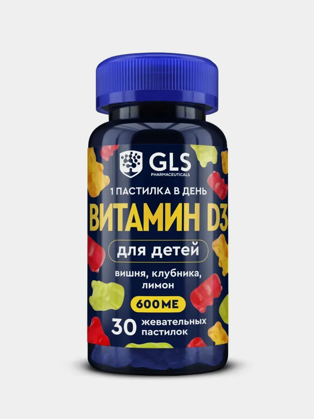БАД к пище GLS Pharmaceuticals "Витамин D3 для детей", 30 пастилок