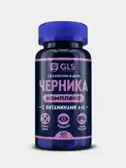 БАД к пище GLS Pharmaceuticals "Черника+A+E", 60 капсул