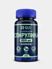 БАД к пище GLS Pharmaceuticals "Спирулина GLS", 400 мг, 100 капсул