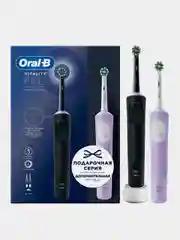 Набор электрических зубных щеток Oral-B Vitality Pro 2 щетки, черная и лиловая
