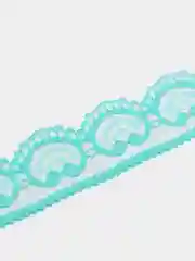 Бирюзовый капрон кружево  ширина 2мм, длина 2 метра