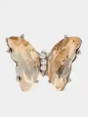 Желтый брошь Бабочка с крупными камнями