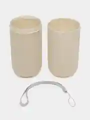 Белый футляр для зубных щеток и пасты дорожный