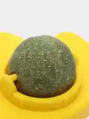 Желтый игрушка для кошек уточка, с крутящимся шариком кошачей мяты
