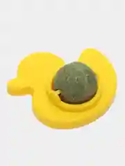 Желтый игрушка для кошек уточка, с крутящимся шариком кошачей мяты