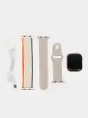 Серебряный смарт-часы HK 9 Pro Plus, Amoled экран, с поддержкой звонков и смс, 45 мм
