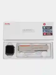 Серебряный смарт-часы HK 9 Pro Plus, Amoled экран, с поддержкой звонков и смс, 45 мм