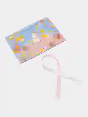 Конфетный пакет подарочный бумажный новогодний с мраморным принтом, с атласными лентами