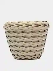 Белый кашпо для декора, из ротанга, 5 л