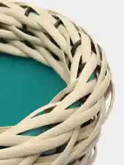 Белый кашпо для декора, из ротанга, 5 л