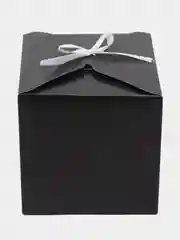 Черный коробка подарочная квадратная, самосборная, 13 вариантов