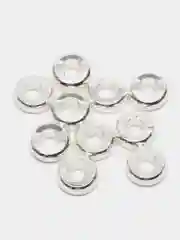 Серебряный бусины разделительные плоские
