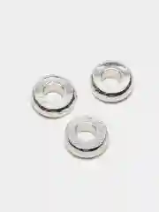 Серебряный бусины разделительные плоские