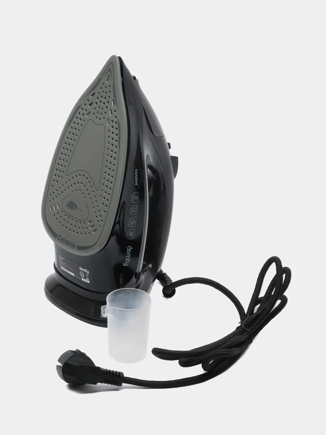 Утюг DOMFY DSB-EI603, 2600Вт, черный/красный