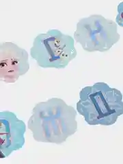 Небесно-голубой гирлянда на ленте и люверсах "С Днем Рождения!" Холодное сердце